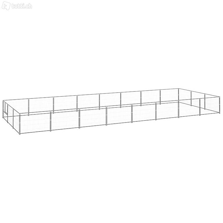  Hundezwinger Silbern 24 m² Stahl 140