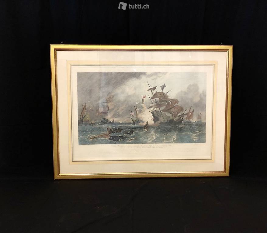  Holzschnitt Armada 1588 Oswald Brierly