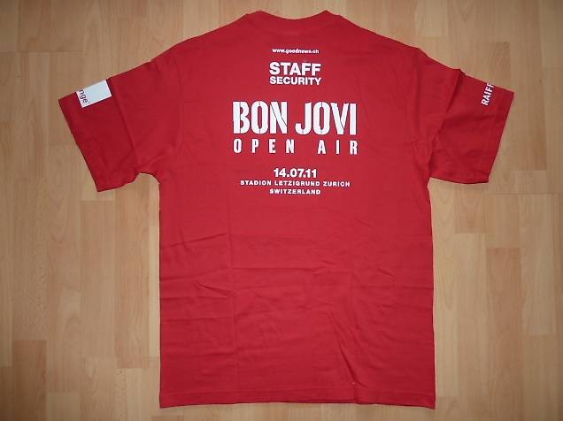 Bon Jovi Staff/Security-T-Shirt, Open Air in Zürich 14.07.11