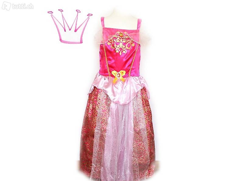  Prinzessinnen Kostüm pink für Kinder, Arielle, Gr. 110 - 116