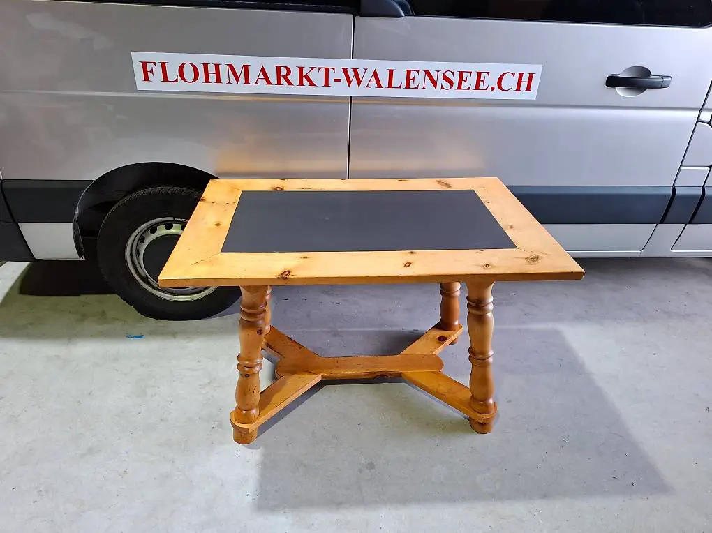 Arven Arvenholz Massivholz Schiefertisch 119 x 79 cm h 76 cm