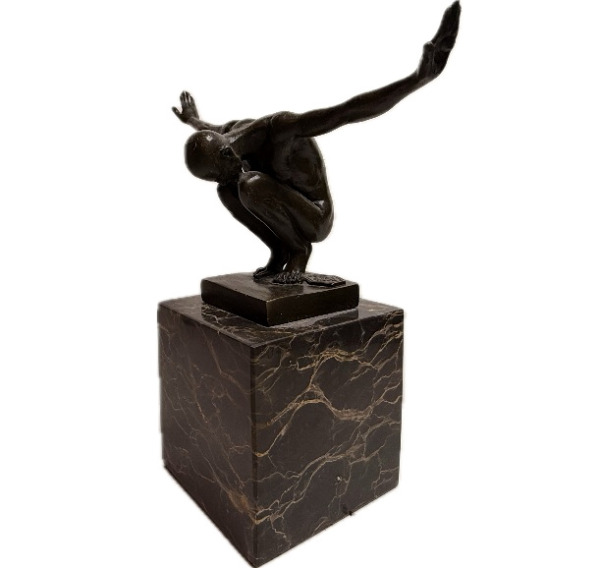 Bronzestatue auf Marmor von J B Deposee Garanti Paris - 1910