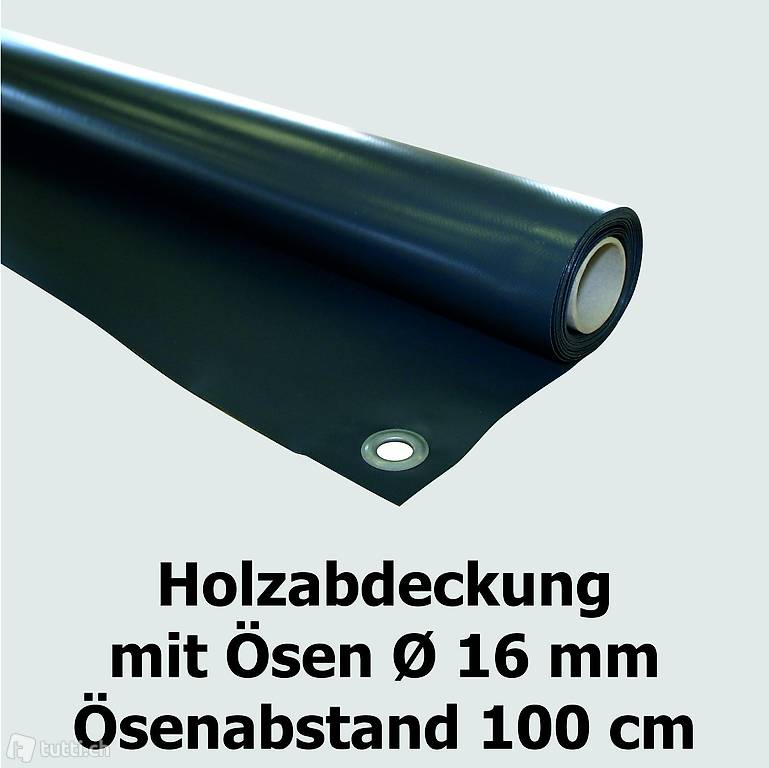  Stabile Holzabdeckung 2.05 x 10.00 m mit Ösen