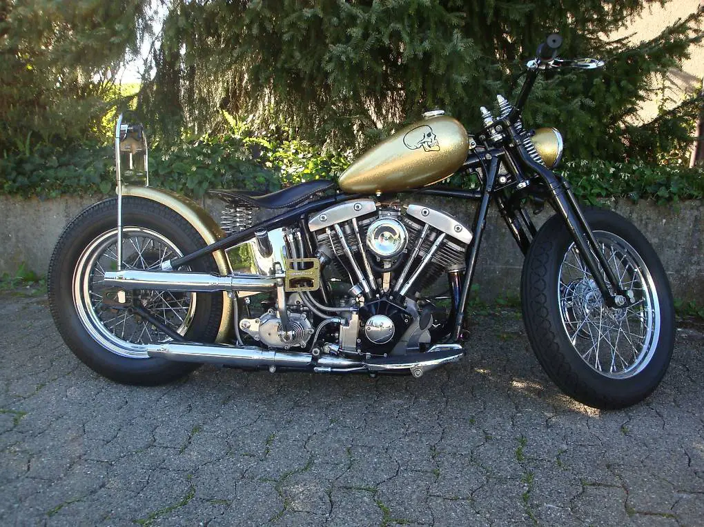 harley davidson panhead bobber 1955
