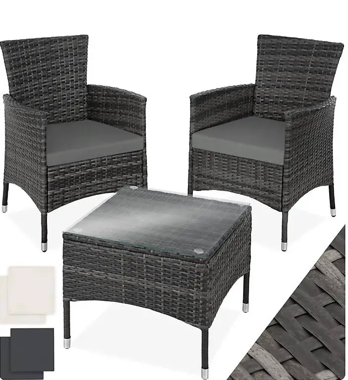 Rattanset Luzern grau