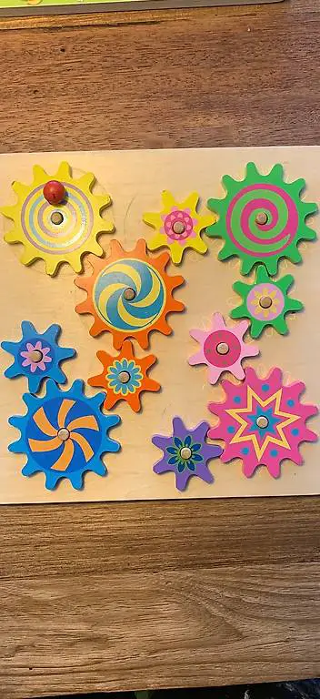 Holzspielzeug Zahnräder, Motorikspielzeug, ab 1 Jahr