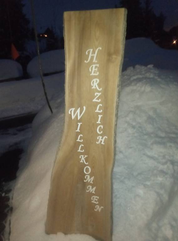 Holzstehle Ulme Herzlich Willkommen