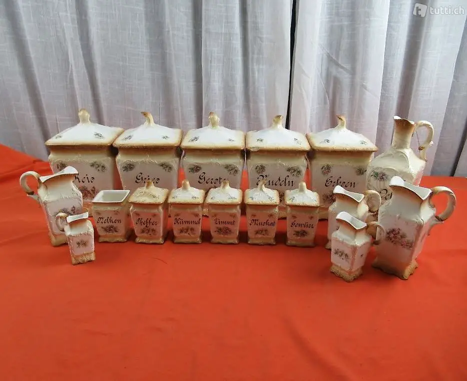  Vorratsbehälter Porzellan antik