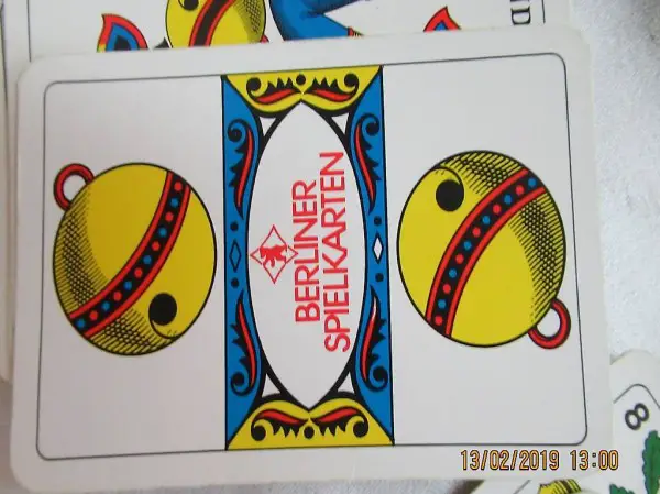  Jasskarten , Spielkarten, vollständig, mit Reklame