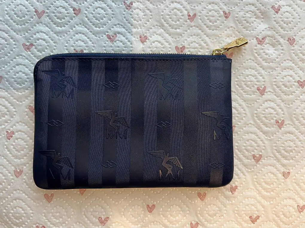 Maison Mollerus Schlüsseletui (dunkelblau mit gold)