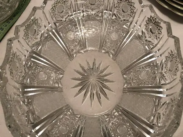 dicke schwere Kristallplatte, 24 cm b x 7cm h