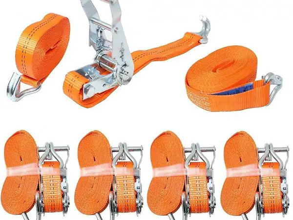  4 Stück 1000/2000 Kg (daN) 6m Profi Spanngurte mit Haken