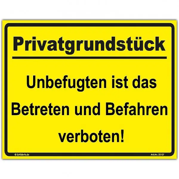  Schild"Privatgrundstück"