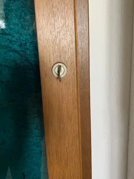 Wandschrank abschliessbar mit Sametwand zu verkaufen