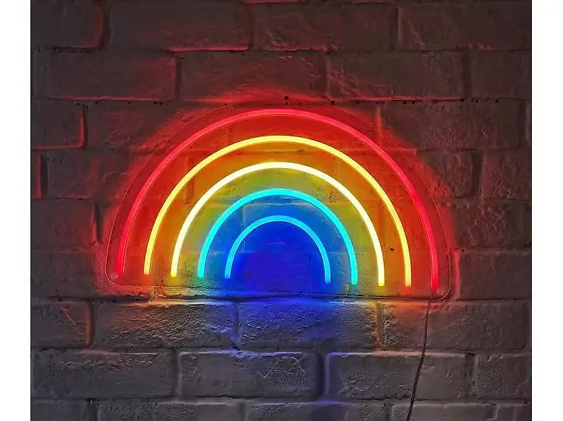 LED Dekolicht Neonschild Regenbogen