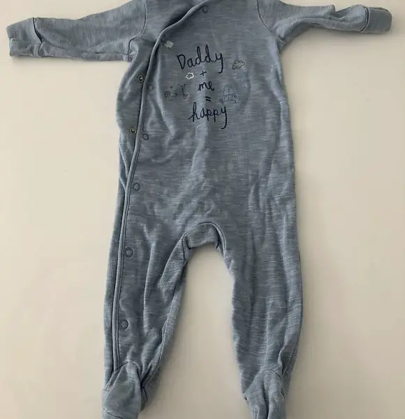 Strampler blau Grösse 74