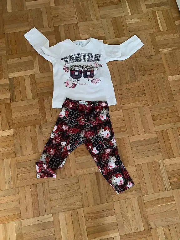 Completo t-shirt e leggins Monnalisa 2 anni