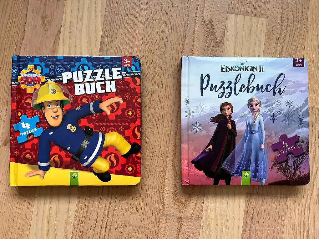 Puzzle Buch Ab 3 Jahren Eiskönigin Feuerwehrmann Sam