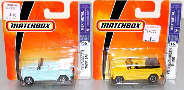 2x VW Type 181 Thing 1974/75, Matchbox 1/59