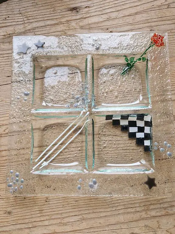 Teller Kuchenplatte Glas Deko Platte Teller