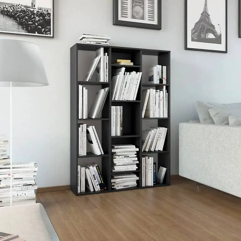 Raumteiler/Bücherregal Schwarz 100x24x140 cm Holzwerkstoff