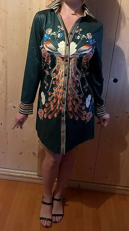 Hemdkleid -Tiefgrün Farbe