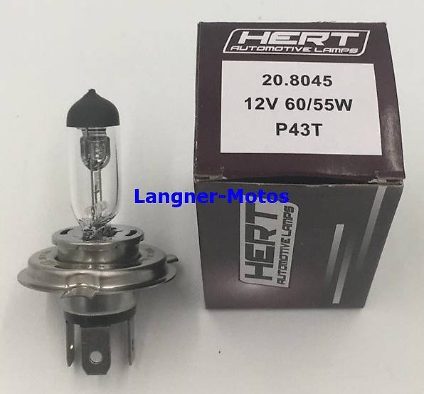 Glühlampe Birne H4 12 Volt 60 Watt / 55 Watt (P43T)