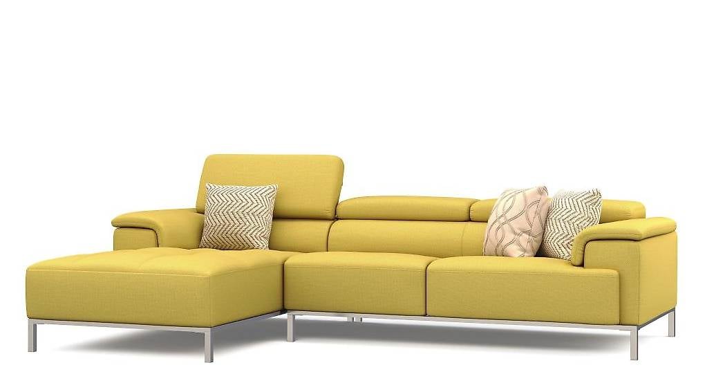 Ecksofa JANA links gelb