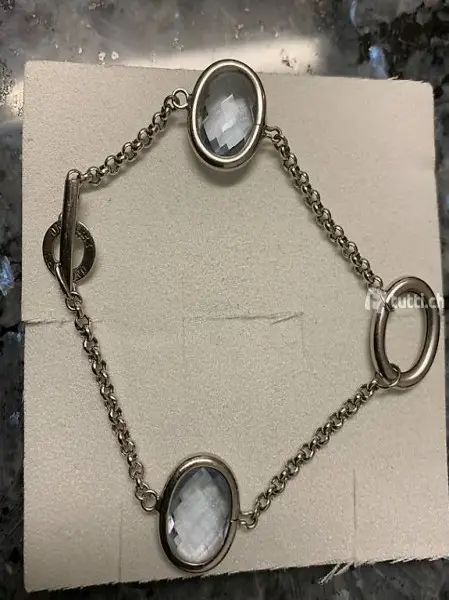 9 Karat W Gold Armband 21,5 cm