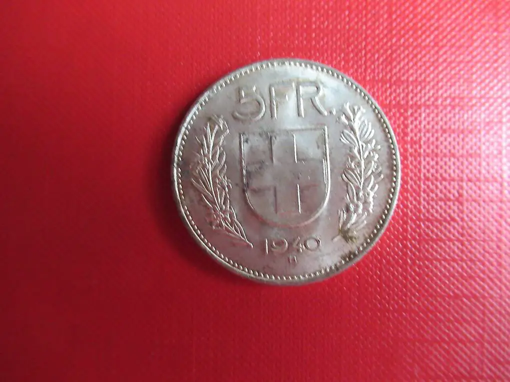 silbermünze 5 fr. 1940