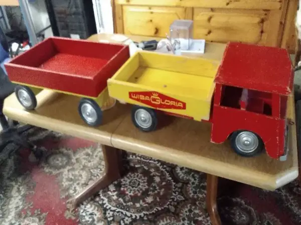 Wisa- Gloria Lastwagen und Anhänger Länge 120cm