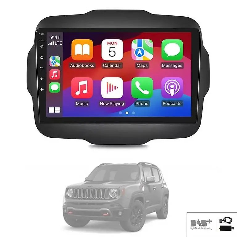 Autoradio Jeep Renegade DAB+ Carplay Navi Bluetooth 4G DSP