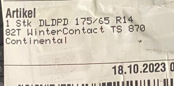 Winter reifen VW Polo