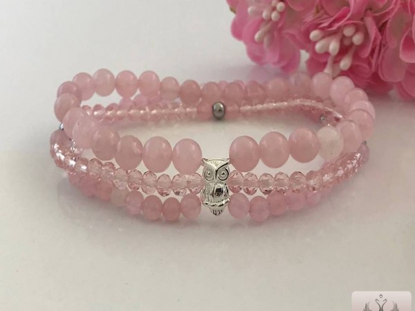  Rosenquarz Armband (ROS 25)