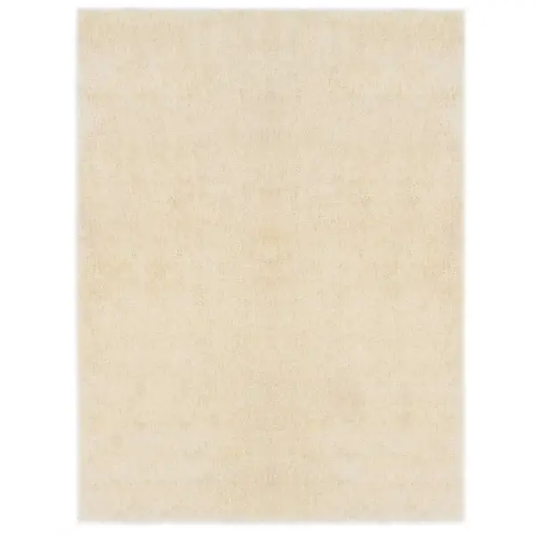  Hochflor-Teppich 140 x 200 cm Creme