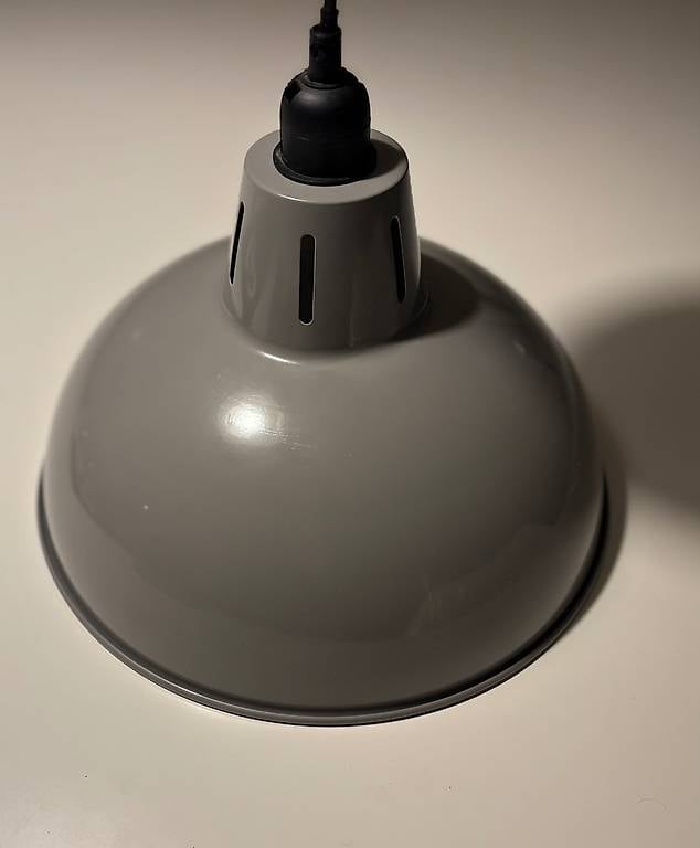 lampenschirm, grau, industrie, metall, fabriklampe, grau