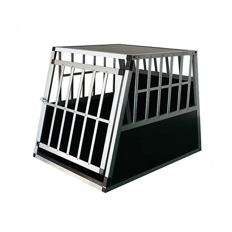 Hundebox Alu geneigte Rückseite M schwarz