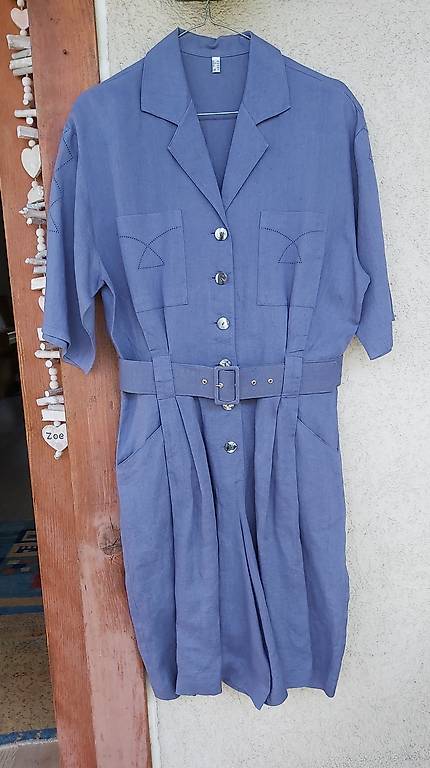 Kleid Hosenrock Gr. 38/40 reines Leinen