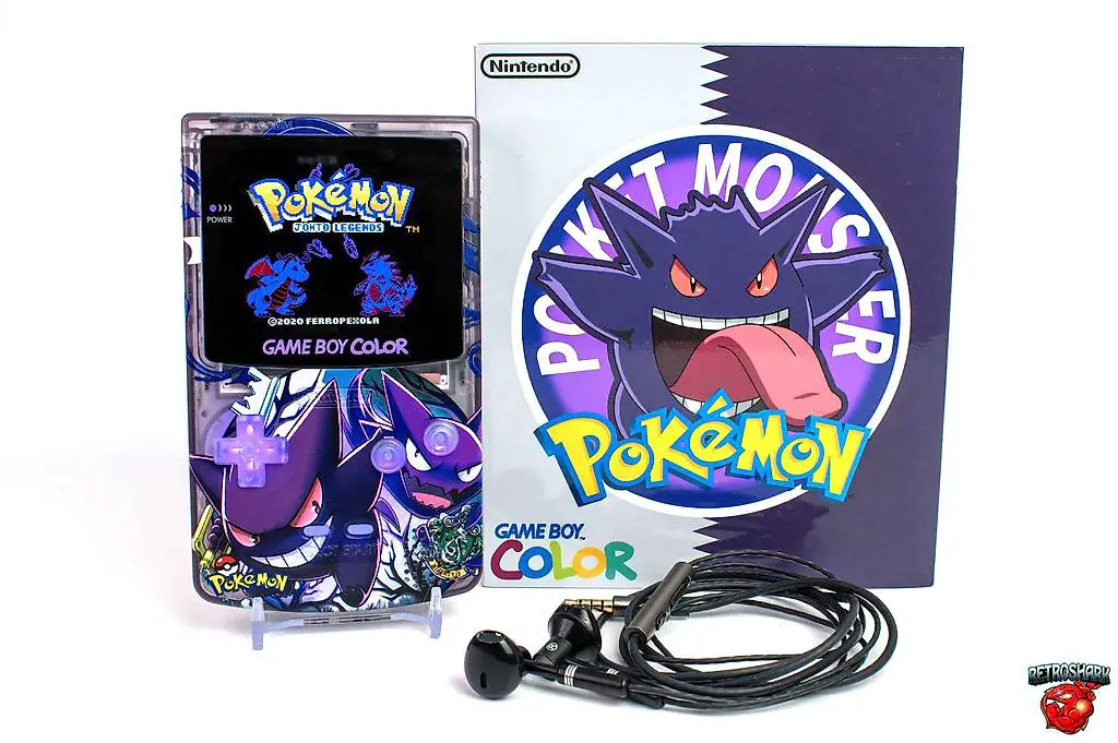 Gameboy Color IPS Pokémon Gengar Edition with LED Buttons