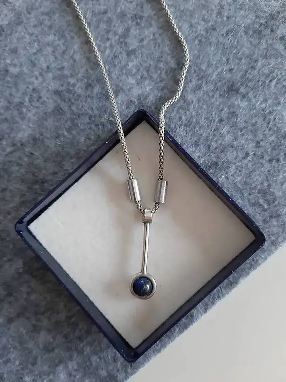 Silberkette mit Lapislazuli Anhänger