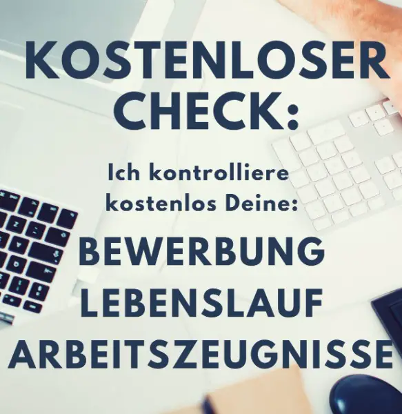 Kostenloser Kurz-Check Deiner Bewerbung & Lebenslauf