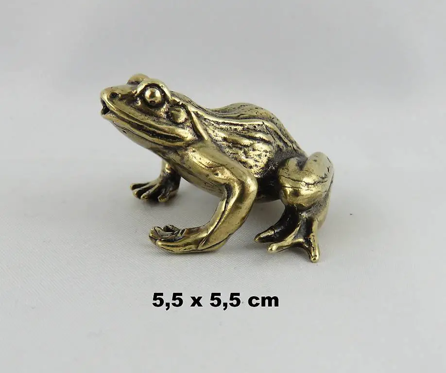 FROSCH - Messing Figur - Neu - 5,5x5,5cm