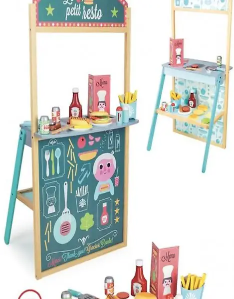  Vilac Kinder Kaufladen - Restaurant aus Holz inkl. 30 Teile