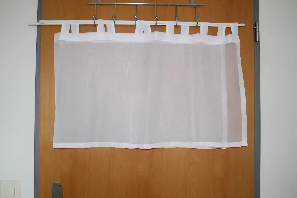 2 x Scheibengardinen mit Schlaufen kurz weiss