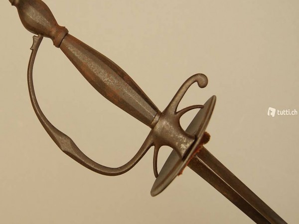  Antiker Degen - Komplett geschwärzt