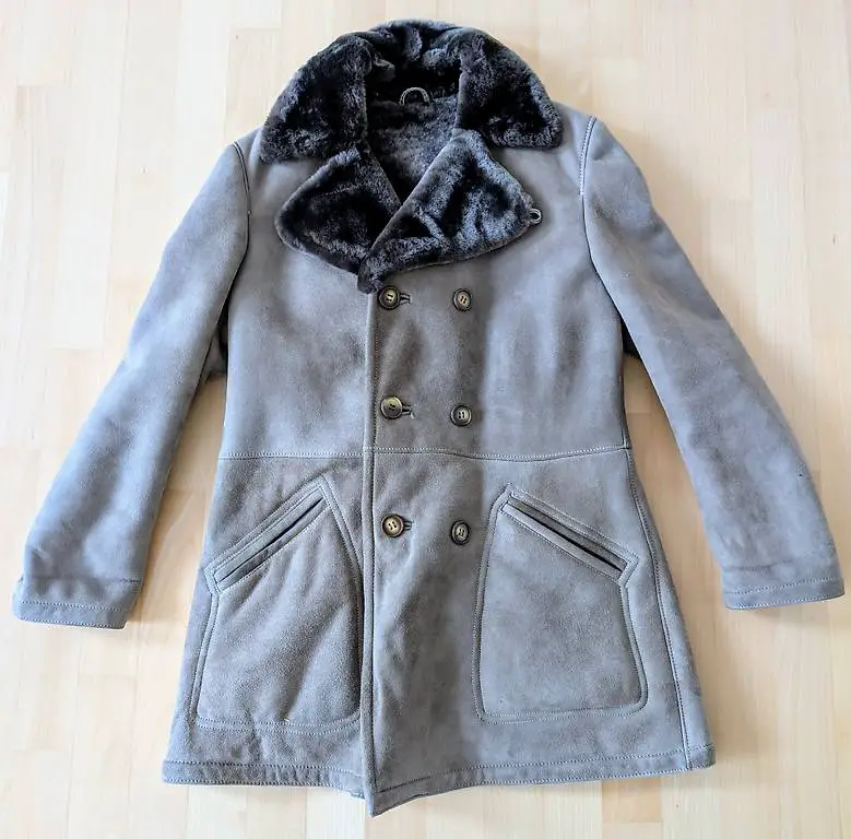 Mantel Gr 59 Lederimitat, ungetragen