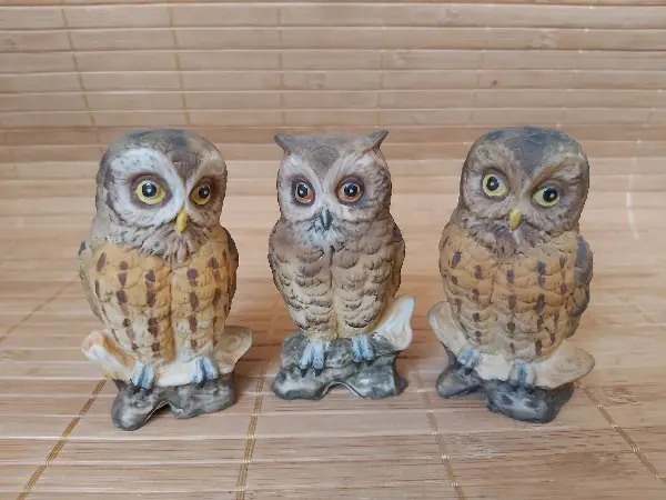 3 Eulen, Uhu, Kauz, Noritake Exklusiv Design