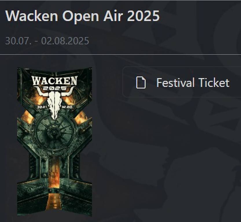Ticket per Wacken Open Air 2025