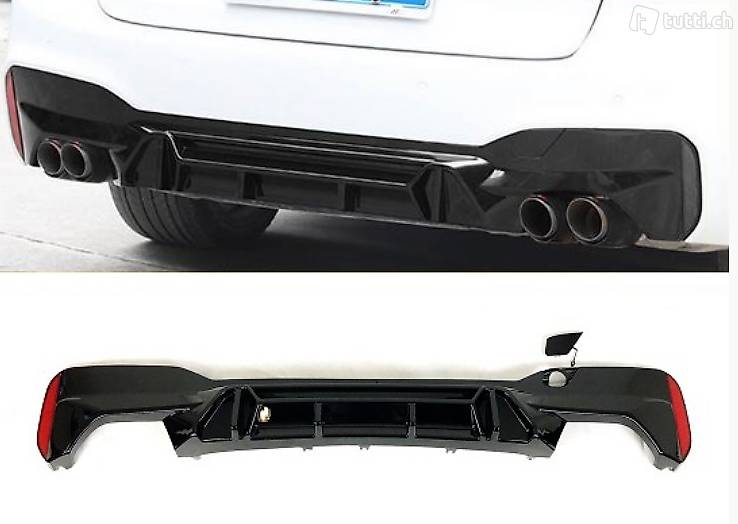  diffusor m5-typ schwarz glanz bmw 5er g30 g31 rear diffuser