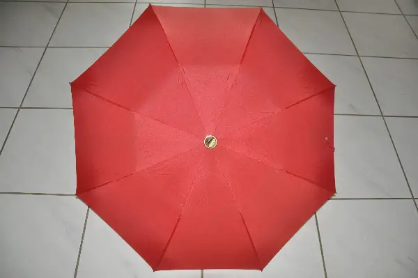 Roter zusammenklappbarer Schirm